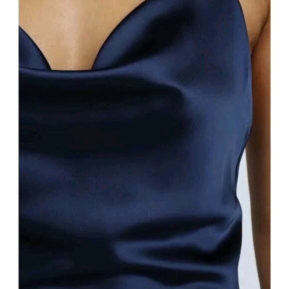 PETAL & PUP Cyprus Midi Slip Dress SZ4 Navy Elegant Romantic Chic $59 *SEE DESC* - Picture 5 of 7
